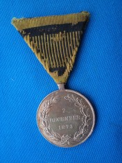 MEDALIA 25 ANI DE DOMNIE FRANZ JOSZEF I 2 DECEMBRIE 1873 / 2-AURITA