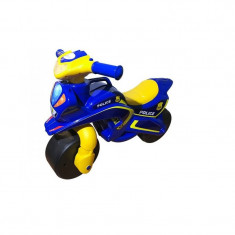 Motocicleta fara pedale Police Music MyKids, 67 x 51 cm, plastic, maxim 25 kg, 36 luni+, Albastru/Galben foto