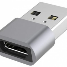 Adaptor USB 2.0 type C la USB-A M-T Aluminiu, kur31-24