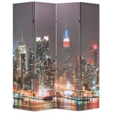 Cumpara ieftin Paravan camera pliabil 160 x 170 cm, New York pe timp de noapte