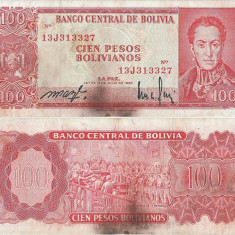 1962 (13 VII), 100 Pesos Bolivianos (P-164Аa.1) - Bolivia