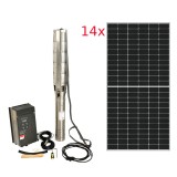 Pachet pompa submersibila solara ProGarden Aqua Solar 4053 cu 14 panouri 460W