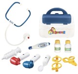 Jucarie valiza cu instrumente doctor cu sunet si lumini, 10 accesorii