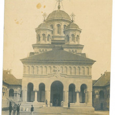 2179 - ALBA-IULIA, Church, Romania - old postcard, real PHOTO - used - 1924