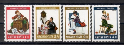 Ungaria 1981 - Ilustrații de Norman Rockwell. MNH foto
