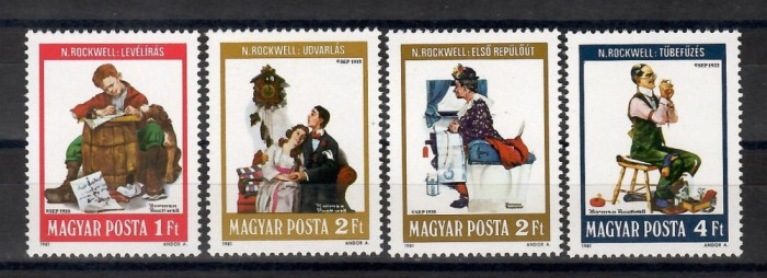 Ungaria 1981 - Ilustrații de Norman Rockwell. MNH