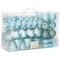 Set globuri si decoratiuni de Craciun, 77 piese, diverse dimensiuni, albastru Household NewTrend