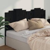 Gossi tablie de pat, negru, 206x4x110 cm, lemn masiv de pin