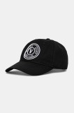 Versace Jeans Couture șapcă de baseball din bumbac femei, culoarea negru, cu imprimeu, 78HAZK26 ZG366