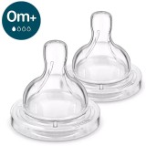 Tetina Anti-colici Philips Avent SCY761/02, +0 luni, debit 1, fara BPA, 2 bucati