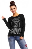 N739-1 Bluza casual cu text inscriptionat in fata