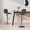 Gossi scaune de bar, 2 buc., gri inchis, material textil