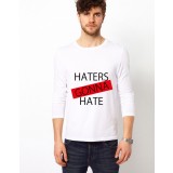 Bluza alba, barbati, Haters - XL