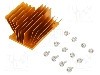 Radiator extrudat, aluminiu, 58mm x 37mm, auriu, Advanced Thermal Solutions - ATS-1101-C1-R0