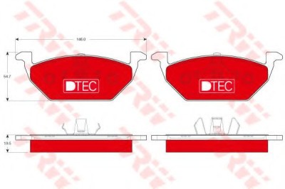 Set placute frana,frana disc SKODA OCTAVIA I (1U2) (1996 - 2010) TRW GDB1984DTE foto