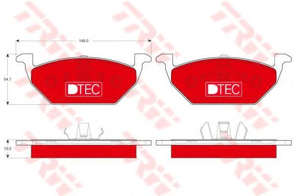 Set placute frana,frana disc VW BEETLE (5C1) (2011 - 2016) TRW GDB1984DTE