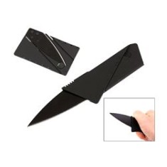 Cuțit pliabil, tip card, negru, 85x54x 2 mm
