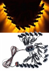 Set 16 stroboscoape cu 2 LED-uri, lumina galbena 12V