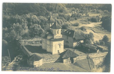 4663 - CORNET, Valcea, Monastery - old postcard, real PHOTO - used - 1934 foto
