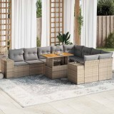 Gossi set canapele de gradina cu perne, 10 piese, bej, poliratan