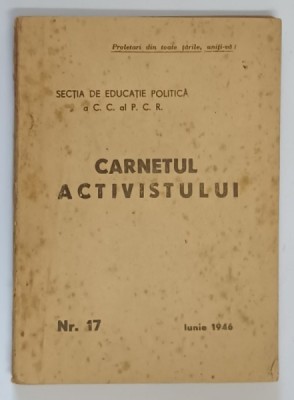 CARNETUL ACTIVISTULUI , 1946 foto