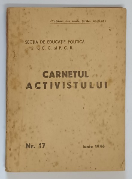 CARNETUL ACTIVISTULUI , 1946