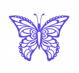 Cumpara ieftin Sticker decorativ Fluture, Albastru, 60 cm, 1157ST-5, Oem