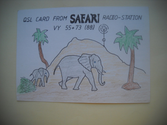 HOPCT 75167 CARICATURA / CARICATURI-C P QSL RADIOAMATOR/RADIOAMATORI-CIRCULATA