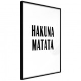 Cumpara ieftin Poster - Hakuna Matata, cu Ramă neagră, 20x30 cm