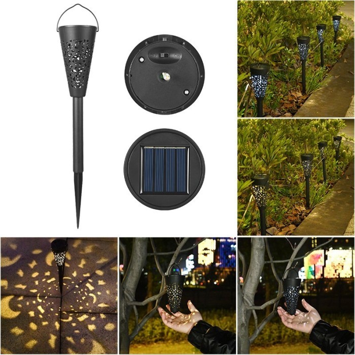 Decoratiune Solara pentru Gradina, Incarcare solara, Tip Torta, Alb Rece