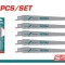 TOTAL - SET LAME FIERASTRAU SABIE PENTRU LEMN 150MM 6TPI - 5 BUC PowerTool TopQuality