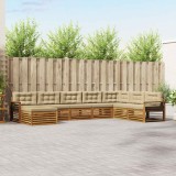 vidaXL Seturi de canapele 8 pcs Natural și Bej Lemn Solid de Acacia 3373953