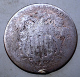 7.442 USA SUA SHIELD NICKEL 5 CENTS 1868?, America de Nord, Cupru-Nichel