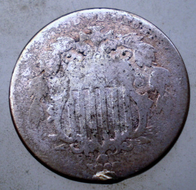 7.442 USA SUA SHIELD NICKEL 5 CENTS 1868? foto