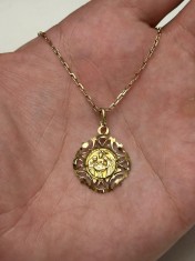 LANT + PANDANTIV AUR 14K - Religios - 3 Kings - Iconita - Vintage - 330lei/gr.