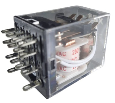 Releu industrial R4 24V AC 5A cu 4 contacte morse foto