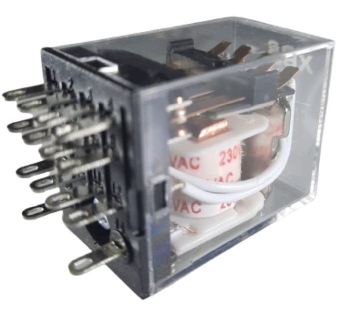 Releu industrial R4 24V AC 5A cu 4 contacte morse