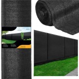 Plasa umbrire si intimitate pentru gard, 1.5m latime, 10m lungime, 140g densitate, negru Household NewTrend