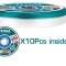 TOTAL - SET 10 DISCURI ABRAZIVE TAIERE METALE - 125X1.2MM PowerTool TopQuality