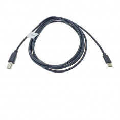 Cablu USB tip C imprimanta USB 2.0, 3 m, Lanberg 42978, USB B la USB-C, negru foto