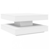 Masuta cafea rotativa 360 grade, alb 70x70x34,5 cm