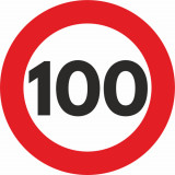 Autocolant sticker &quot;limita viteza&quot; reflectorizant - 100km/h, AVEX