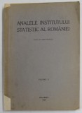 ANALELE INSTITUTULUI STATISTIC AL ROMANIEI , VOLUMUL II ( 1943- 1944 ) , APARUTA 1945 , COTOR LIPIT CU SCOTCH