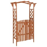 Cumpara ieftin Pergola cu poarta, 116x40x204 cm, lemn masiv de brad