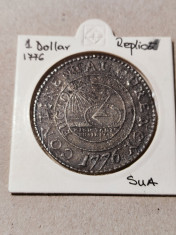 1 Dolar SUA Replica .Continental Dollar 1776 foto