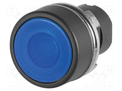 Comutator acţionat prin apăsare 22mm EAO Poz.i stab 2 albastru foto