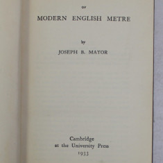 A HANDBOOK OF MODERN ENGLISH METRE by JOSEPH B. MAYOR , 1933