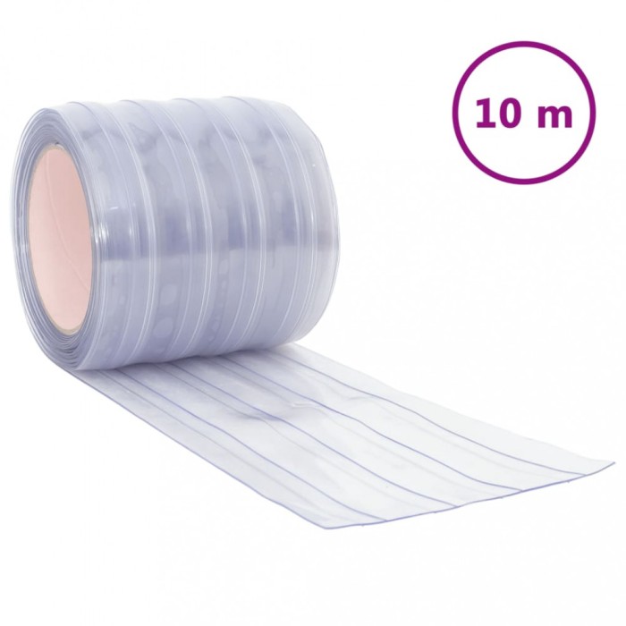 Perdea pentru usa, transparent, 200 mmx1,6 mm 10 m, PVC
