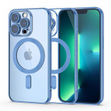 Husa Tech-Protect Magshine MagSafe pentru Apple iPhone 13 Pro Albastru deschis, Transparent, Silicon, Carcasa