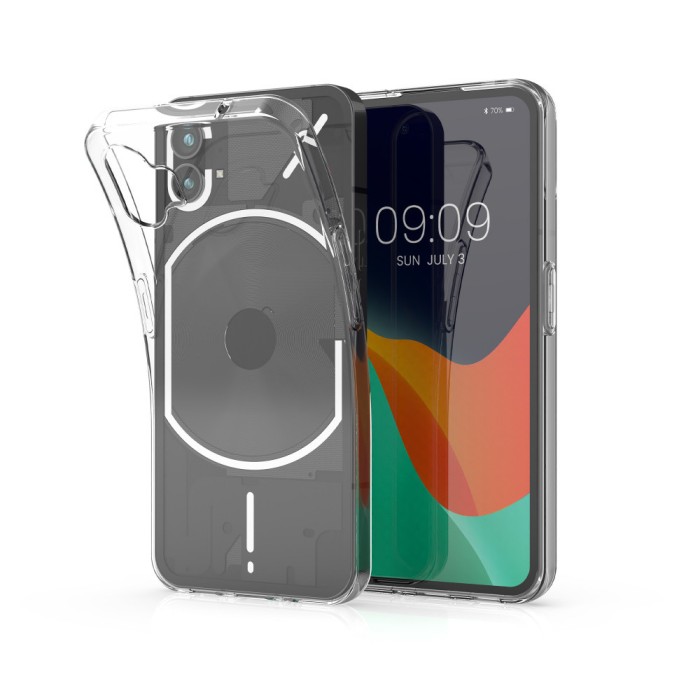 Husa Kwmobile pentru Nothing Phone 1, Silicon, Transparent, 59564.03